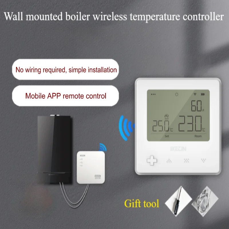 Wireless WiFi Thermostat Gas Boiler Home Floor Heating Smart Programmable Temperature Controller Voice Google Electric Water