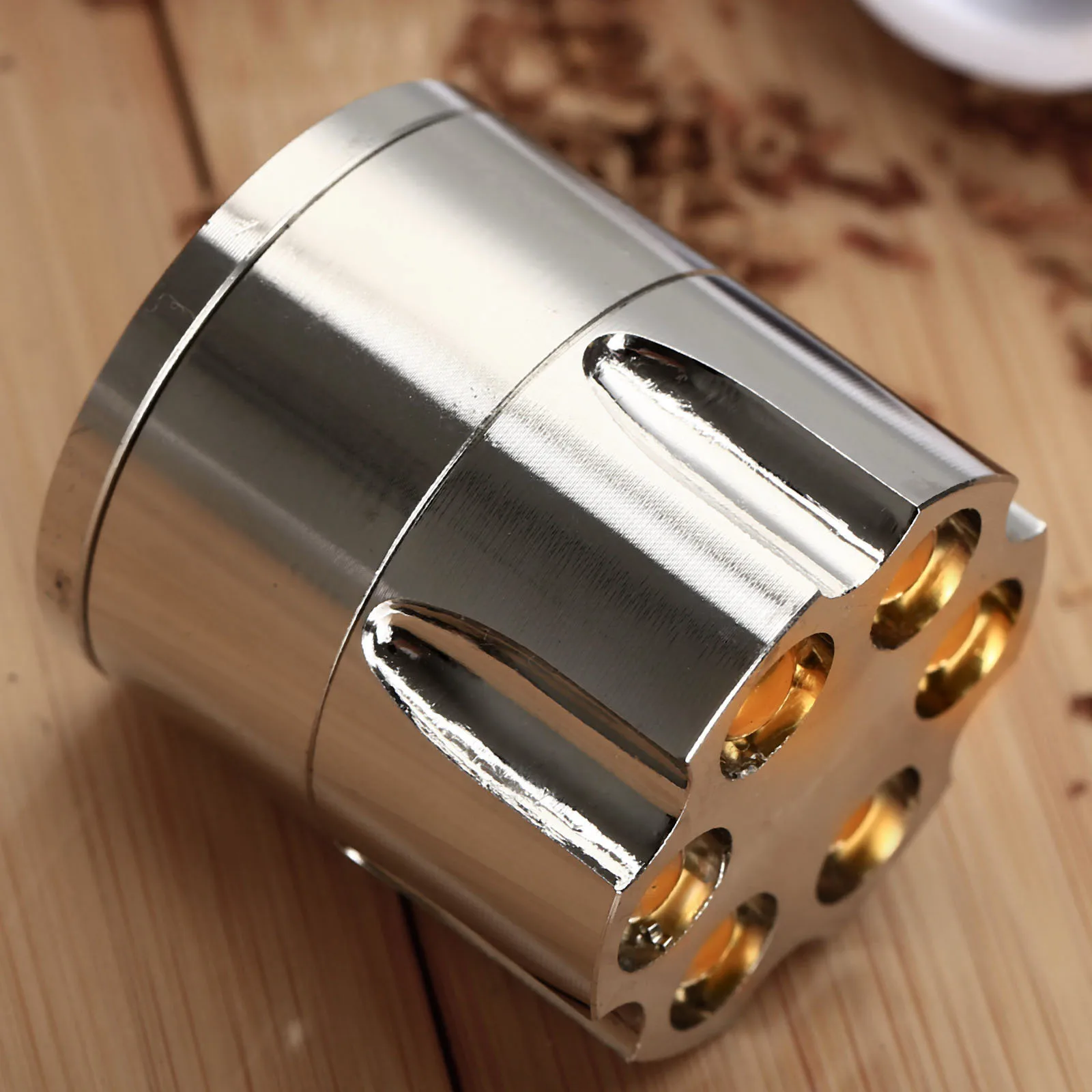 1pc Tobacco Grinder Hand Muller Alloy Spice Mill Crusher Magnet Attract Steel Filter Bottom Box Herb Cutter Smoker Tool Men Gift