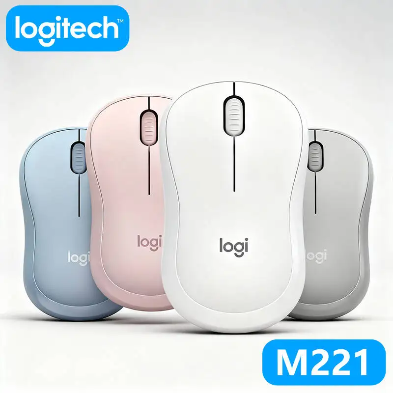 

Logitech M221 Беспроводная световая звуковая мышь для ноутбука, настольного компьютера, офиса, дома, маленькая, тихая, портативная