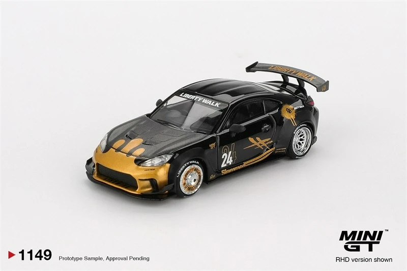 (พรีออเดอร์) กล่องบลิสเตอร์ - MINI GT 1:64 GR86 LBNation รถโมเดลสะสมไดแคสต์สีดำทอง