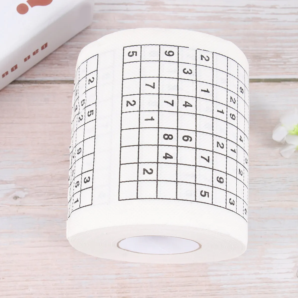 Creative Sudoku Themed Toilet Paper Roll Biodegradable Soft Tissue for Bathroom Kitchen Cafe Bar Restaurant Home Decor Gift Idea