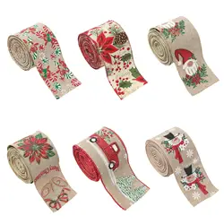 Christmas Ribbon Scrapbook Bows Present Wrapping Gift Wrapping Ribbon for Festivals Party Favor Wedding Holidays Craft Projects