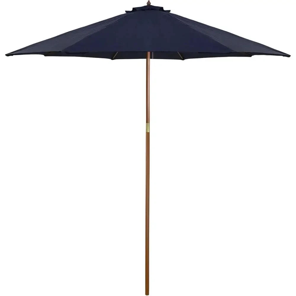 

Синий деревянный зонт для патио с деревянной стойкой, 9 футов, для улицы