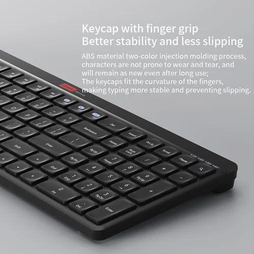 Imagen 2 del producto Teclado inalámbrico de oficina Lenovo, modo Dual, conexión de doble dispositivo, batería de larga duración, teclado recargable para uso doméstico y de negocios