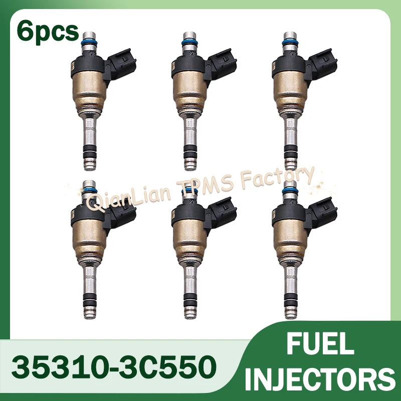 

6pcs 35310-3C550 Fuel Injectors For Hyundai Azera Genesis Santa Fe Genesis Coupe For Kia Cadenza Sorento