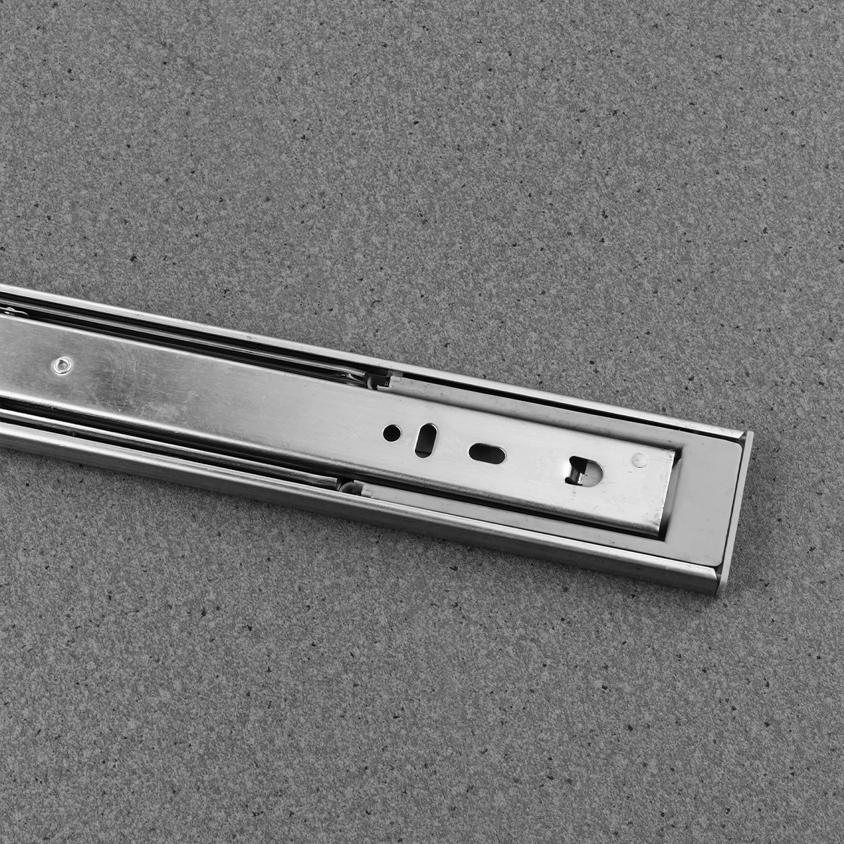 

2 pcs 3 Section Self-Lock Drawer Slides 18 Inches 450Mm Steel Ball Bearing Mute Sliding Rails Double Spring Track For Cabinet