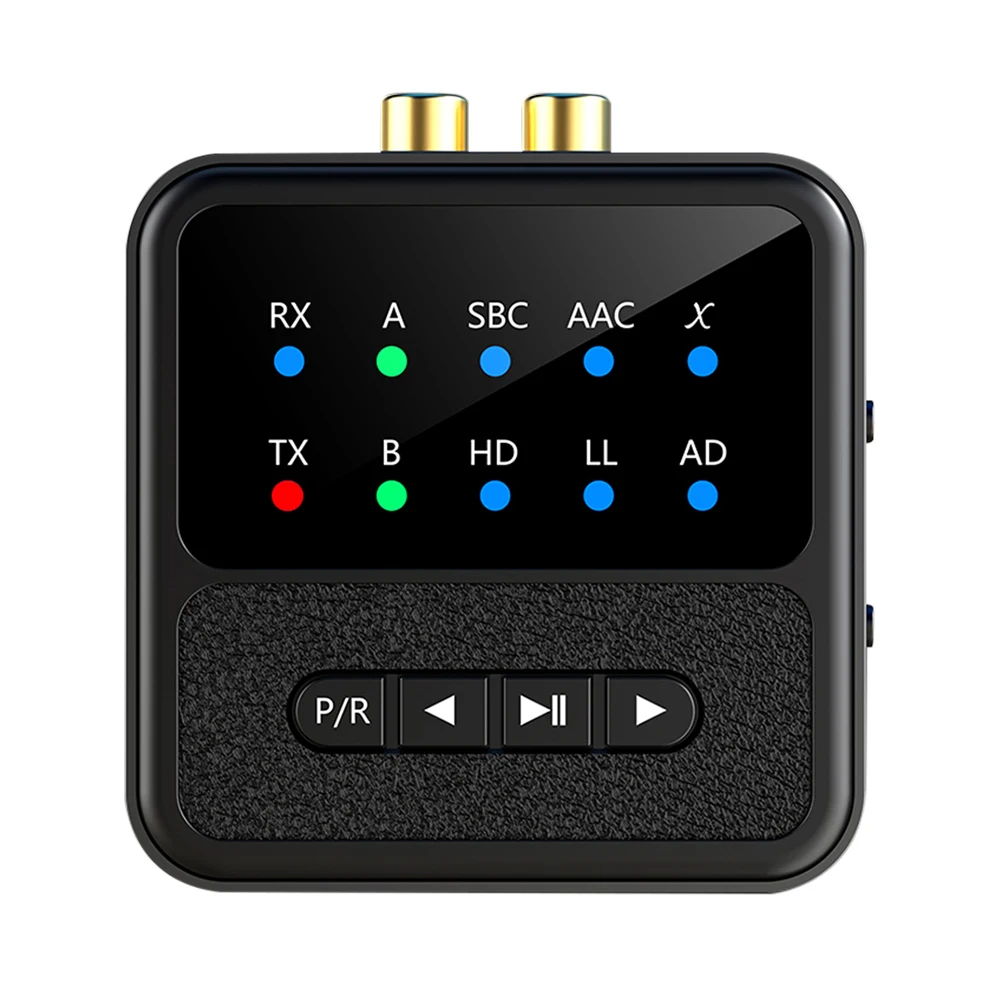 Receptor y transmisor Compatible con Bluetooth, pantalla LED, transmisor de Audio inalámbrico, receptor BT inalámbrico para estéreo/altavoces domésticos