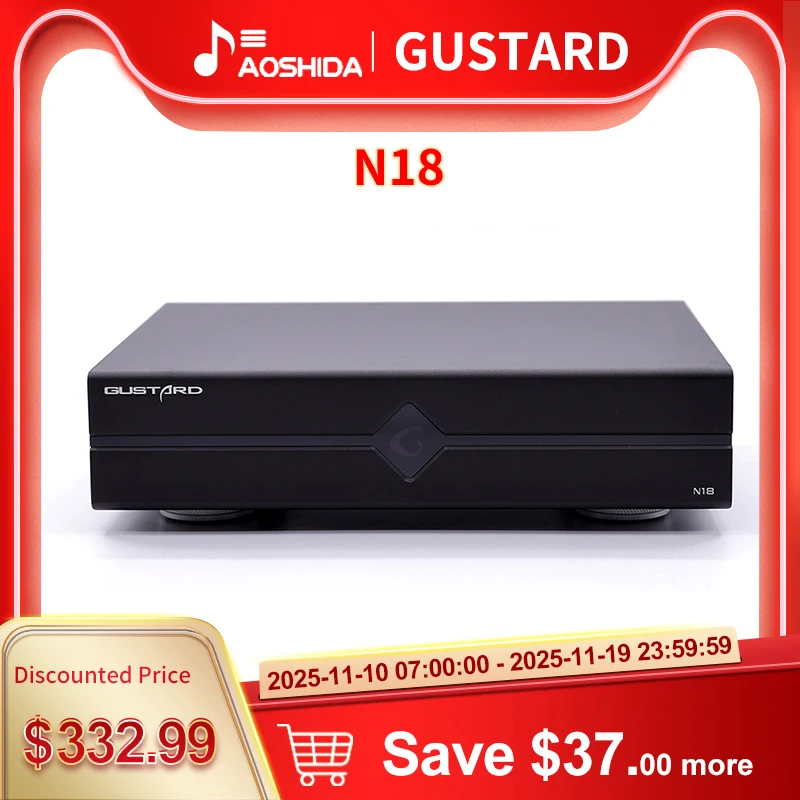 Gustard N18 N18pro 네트워크 이더넷 스위치, HiFi 오디오 이더넷 스위치, SFP + 10M, 100M, 1000M 적응형 이더넷 인터페이스, 10Mhz 클록