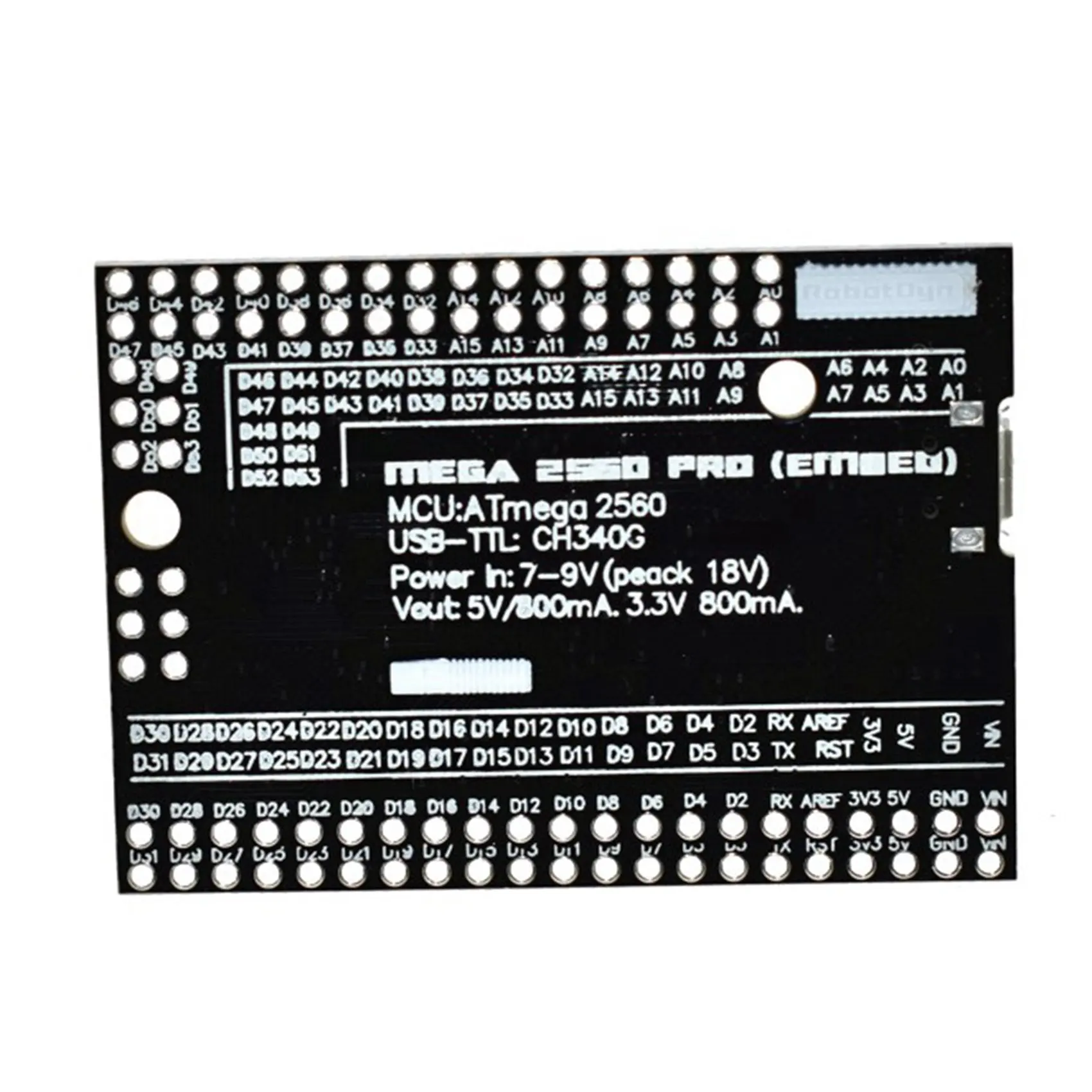 A99E-3X Mega 2560 PRO MINI 5V(Embed) CH340G Atmega2560-16AU With Male Pinheaders Development Board For Arduino Mega