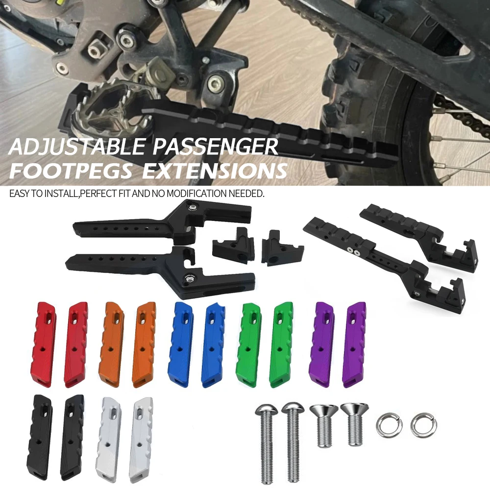 

For RIEJU MR250 300 PRO 2021-2026 CNC Dirt Bike Adjustable Passenger Foot Peg Extensions For Voge Rally 300 2023 2024 2025 2026