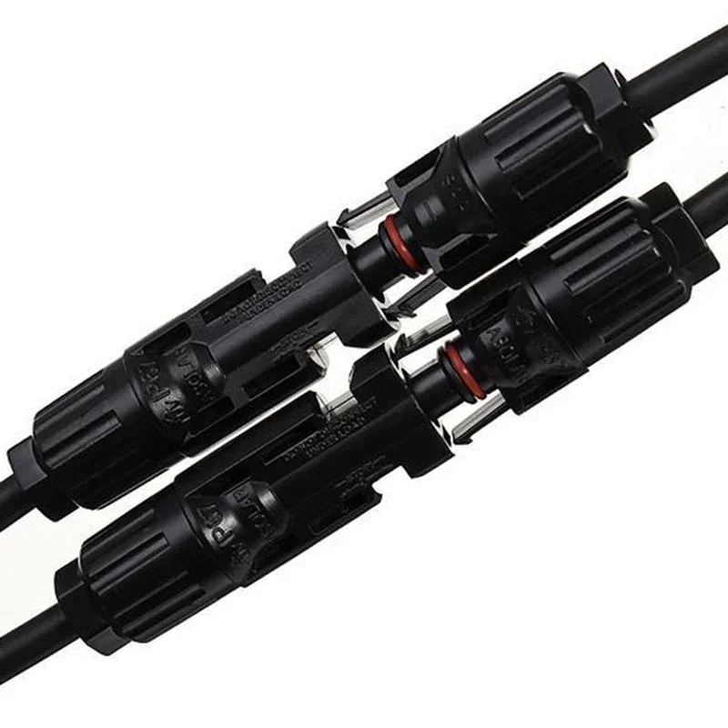 For Solar Panels Connector Adapter 12.4Inch 20A Black Plastic Replace Waterproof Y Branch Male&Female Brand New