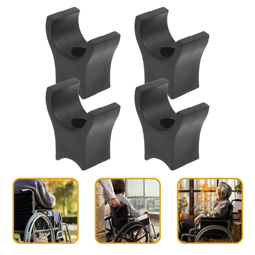 

4Pcs Wheelchair Parts ABS Support Blocks Universal Compatibility Reliable Tube Support Stable Comfortable Use Wheelchair Casters