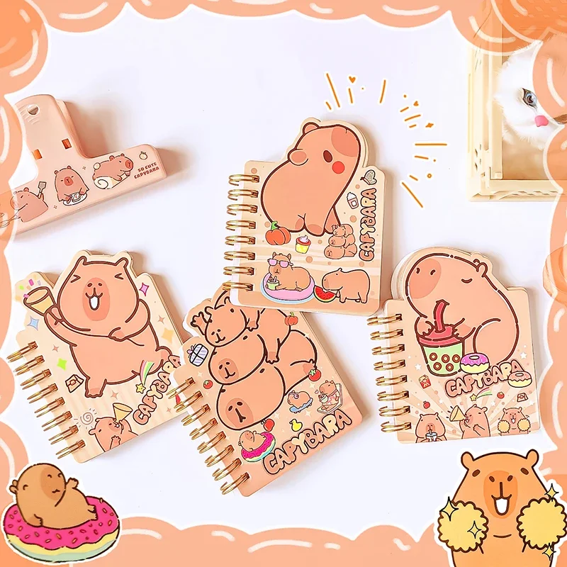 kawaii  Stationery office accessories School supplies small Notepad For Daily Notes capybara memo pads Mini Portable Notebook