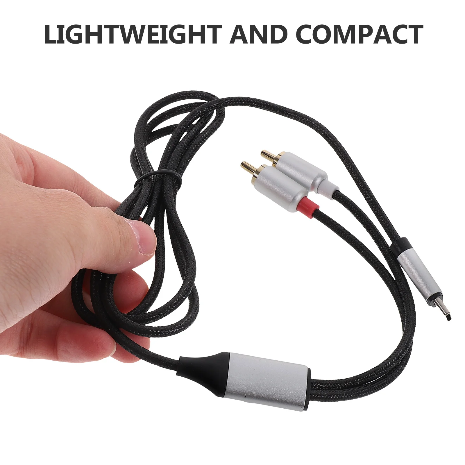 كابل محول صوت USB C إلى Dual Rca بطول 1 متر، محول ستيريو، مكبر صوت للسيارة، سلك صوت متوافق مع الهاتف الذكي اللوحي
