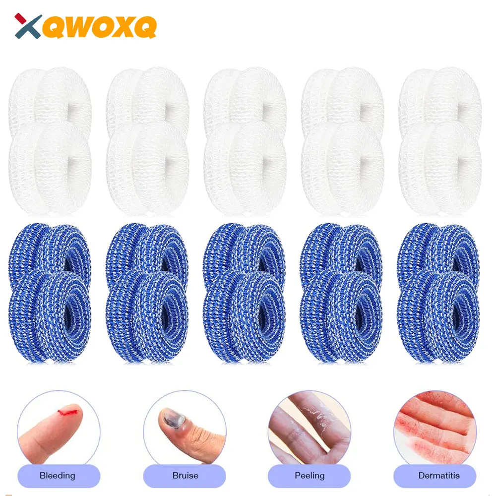 Finger Cots, Finger Roll Tubular Bandage Covers for Finger Tips, Thumb Bandage for Cargo Handling Gardening Work Sports Fitness