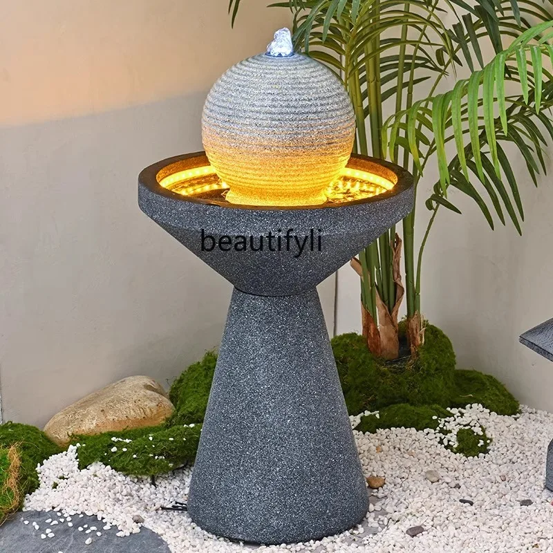 

Simple water ball balcony modern fountain decorative courtyard small water feature entrance ornament