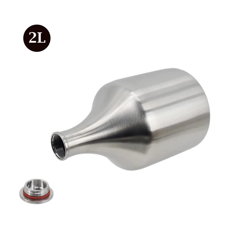 Goose Neck 2L(64oz) Beer Keg Barrel Stainless Single Wall Brand New Screw Cap Portable Craft Beer Kombucha Nitro Coffee Seltzer