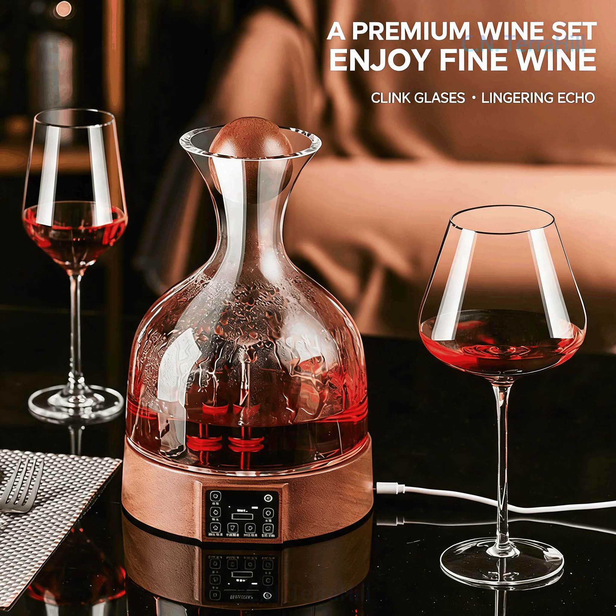 Automatyczny elektryczny zesta – Decanter Aerator Set recenzja i cena
