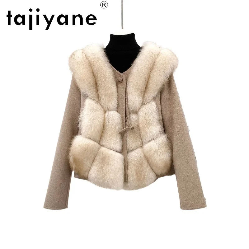 

TAJIYANE Natural Fox Fur Coat Women Elegant Short Ladies Outerwears Premium Real Fur Jackets Warm Winter Woman Clothes 2025 шуба