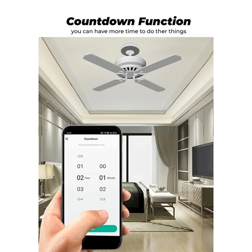 For Tuya-Compatible Smart Fan Switch for Ceiling Fans with WiFi Connectivity and For Alexa Voice Assistant Integration