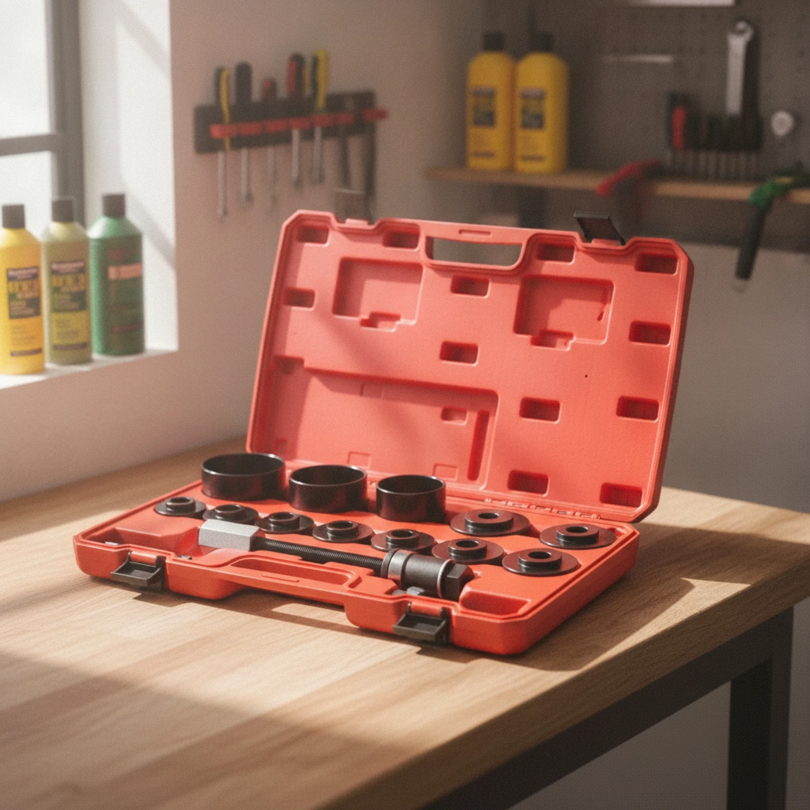 Wheel Bearing Removal and Installation Kit Sturdy Wheel Hub Bearing Tool Kit Heavy Duty Precision Threading for Mechanics