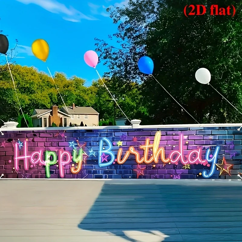 VIKAMA Neon Happy Birthday Ban - огляд і ціна Kids Outdoor Fence