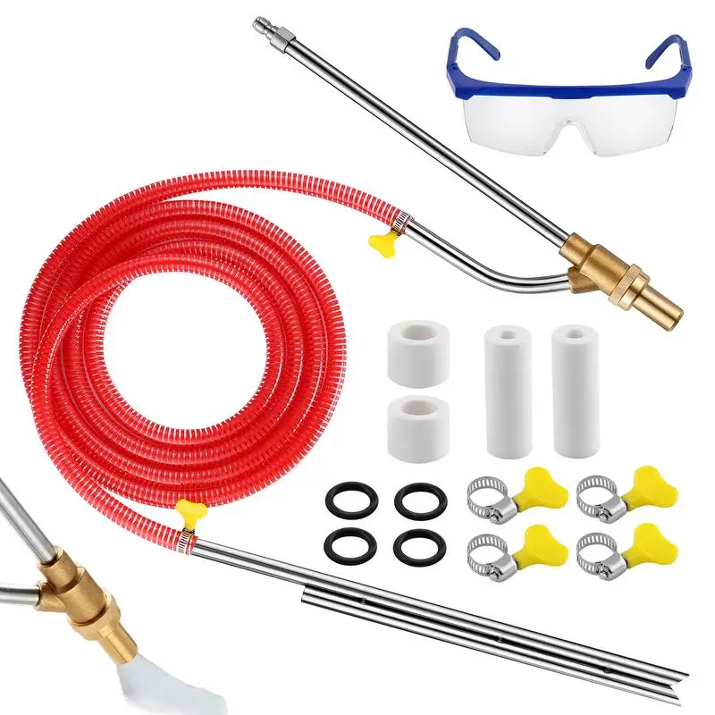 

Sandblasting Kit 5000psi Power Washer Sand Blasters Kit 1/4 Inch Quick Disconnect Wet Sand Blasters Attachment For Removing Rust