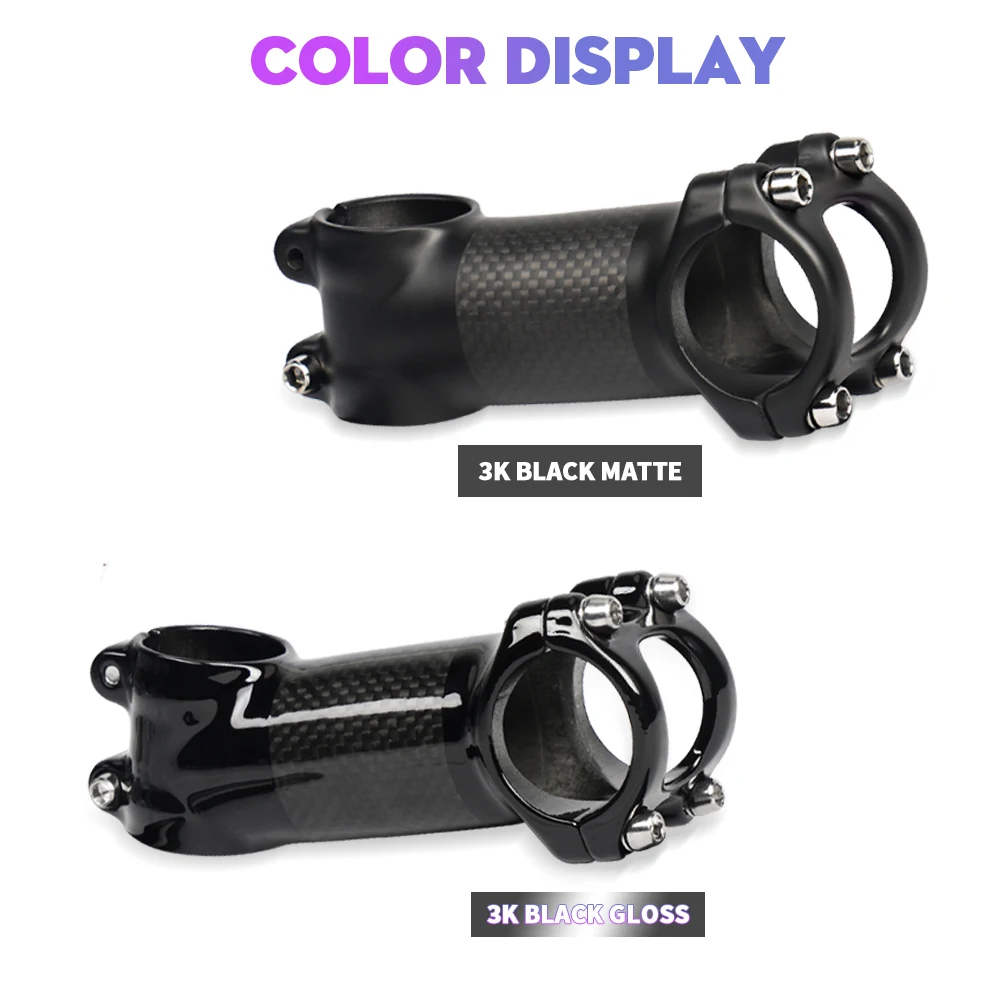 Bicycle Handlebar Stem 28.6-31.8mm Aluminum + Carbon Stem Angle6 17 Mtb Handlebar Stem Bike Stem Mtb Power Spare Parts Bicycle
