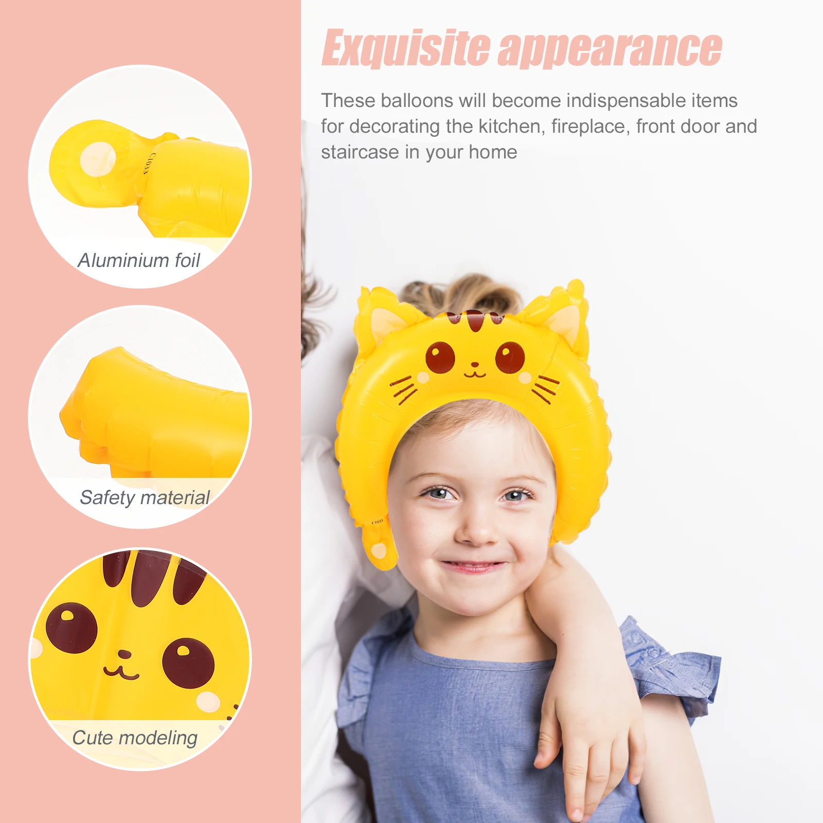 

50 Pcs 's Balloons Decoration Animals Aluminum Foil Headband Hairband
