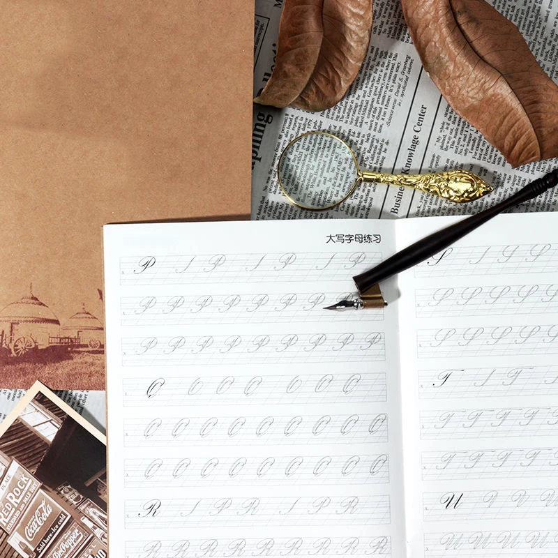 English Calligraphy Practice Book A4 Size Artistic Handwriting Exercise Book for Language Arts And Writing Skills Improvement