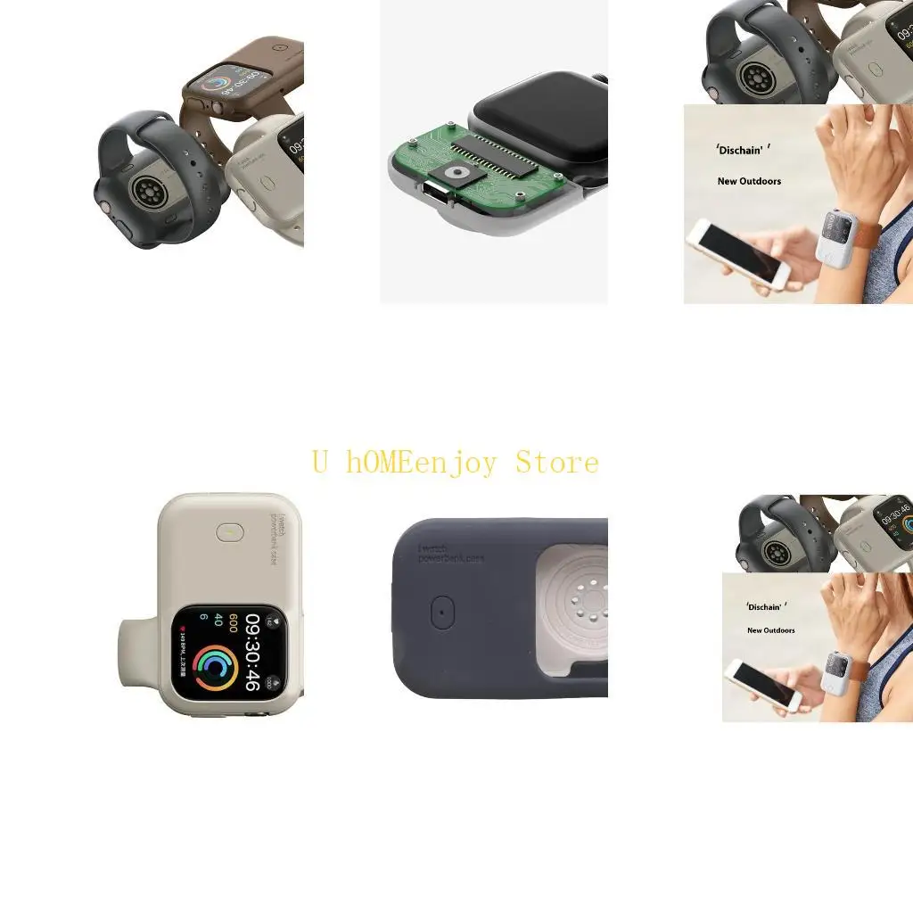 B0KF 1200mAh Wireless Charging For Watch 9/8/7/6/5/4 40mm 41mm 42mm Battery Pack 1200mAh Mobile Power