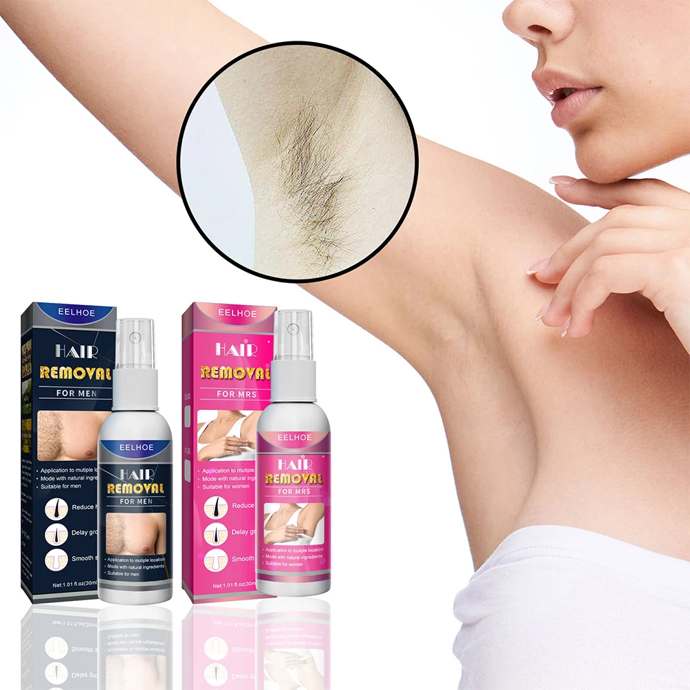 30ML Permanent Removal Hair Painless Spray Hair Growth Inhibitor Bikini Intimate Body Armpit Removal Repair Care Man Women Body