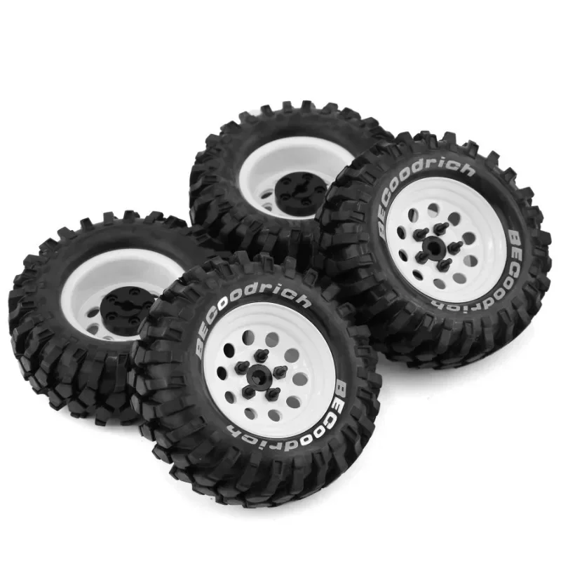 

4pcs 1.9 Inch Metal Wheel Rim 90 100 110mm Rubber Tire For 1/10 RC Crawler Car TRX4 SCX10 D90 CC01 YIKONG 4102 4103