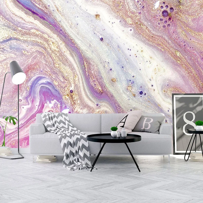 Photo Wallpaper Modern Simple 3D Abstract Golden Marble Murals Living Room TV Background Wall Home Decor 3D Art Wall Papers