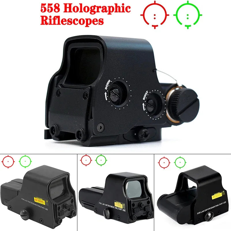 

558 Red Dot Sight Tactical Optical Airsoft Sight Reflection Hologram Sight 553 551 Hunting Rifle Scopes Fit 20mm Weaver Rail