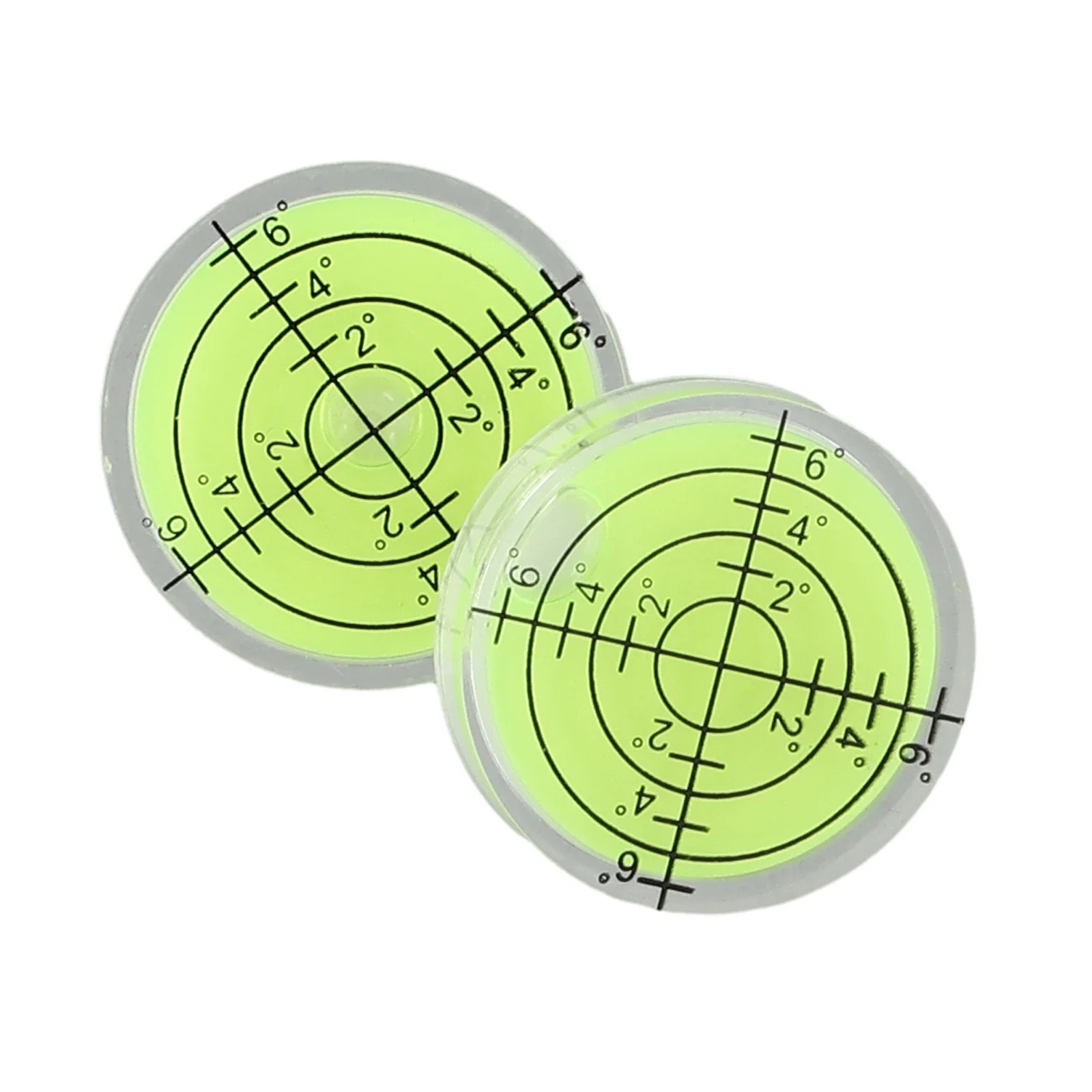 2 stuks 32×7mm Ronde Horizontale Waterpas Hoge Precisie Waterpas Bulls Eye Horizontale Geesten Niveau Voor Desktop Houten