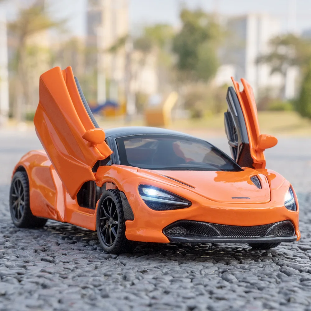 1:32 Scale Metal Diecasting 720S Cars Toys Model Doors Opened Miniature Sports Vehicle Wheel Pull Back Vehicles Birthday Present