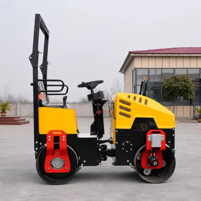Compact Mini Road Roller 1 Ton Vibratory Single Drum Compactor for Small Paving Road Repair Project Work