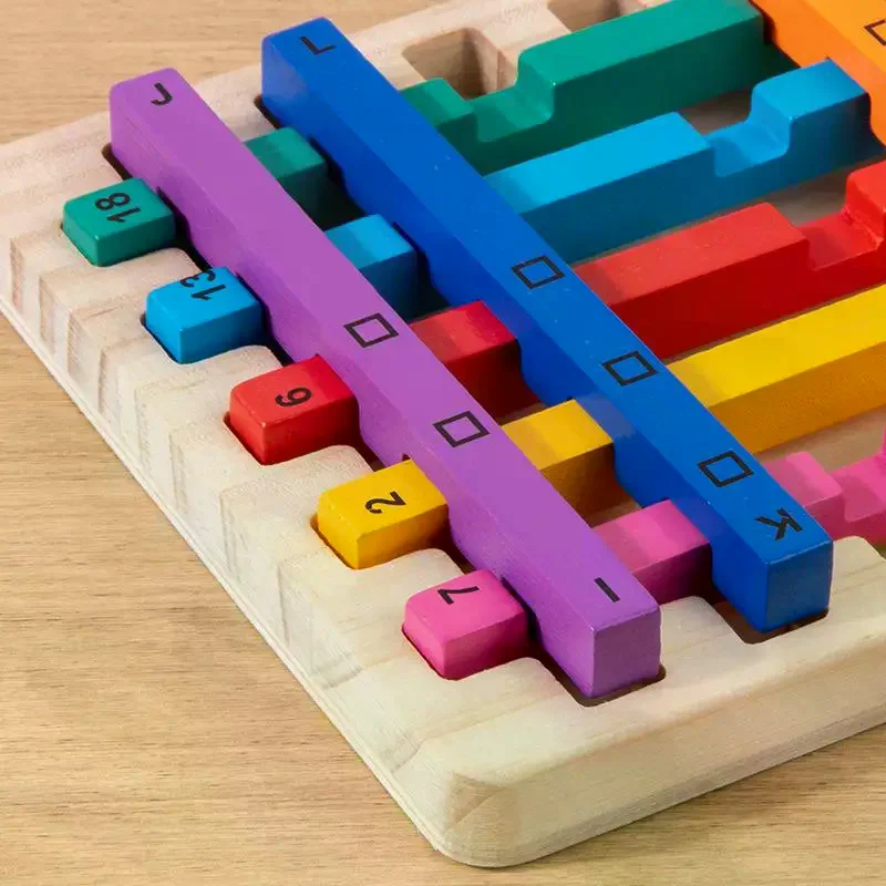 Bastoncini decimali colorati Sussidi didattici Montessori Apprendimento della matematica Puzzle Giocattoli per l'educazione della prima infanzia della scuola materna