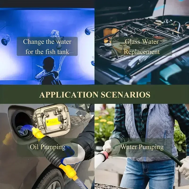 Portable Manual Oil Extractor - Self-Priming Pump for Car/Truck Fluids - Urea & Water Suction Tool