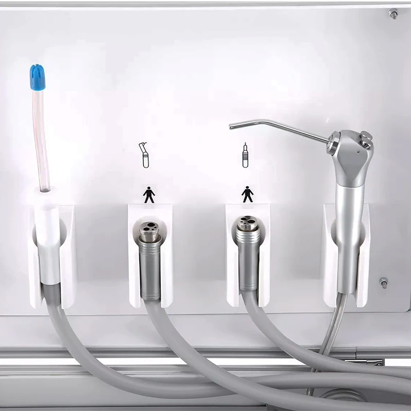 BD-402 Portable Dental Unit With Air Compressor Surgery Turbine Units 3 Way Syringe 2/4 Holes Hand-Held Dentistry Lab Equipment