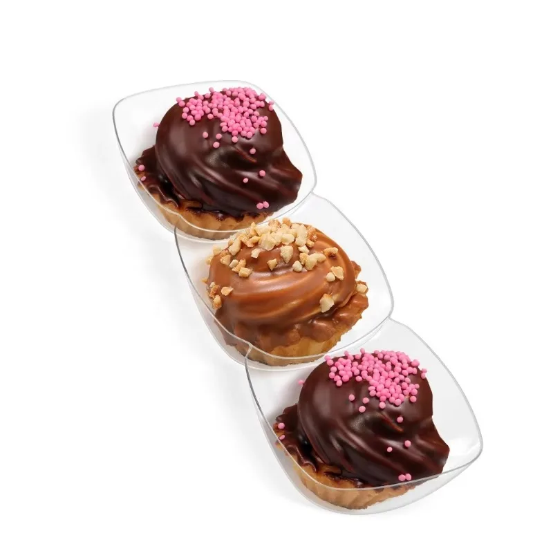 

Food grade 3 grid design transparent snack pickle plate