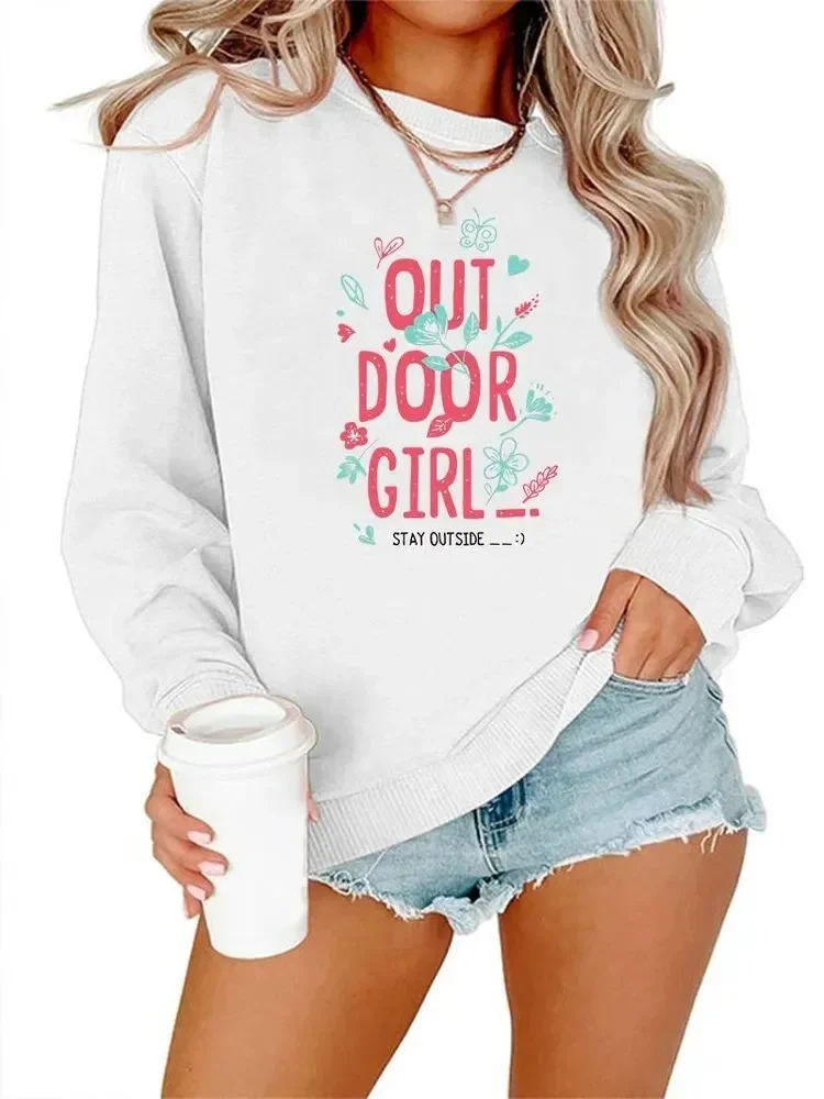 

New Long-sleeved Hoodie Jacket 2025 Design Loose Spring and Autumn Round-neck Top Ins Women's Wear