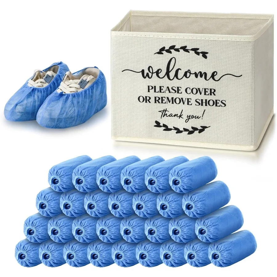 

200 упаковок одноразовых бахил с коробкой-дозатором для использования в помещении. Водонепроницаемая и нескользящая защита ног с коробкой для хранения. Идеально подходит.