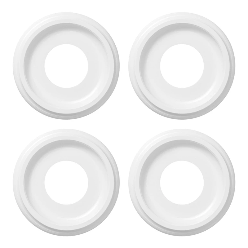 

A95I-4Pack White Molded Nylon Ceiling Medallion For Light Fixtures And Ceiling Fans 10Inod X 4In ID X 1-2/8In P(Up To7-1/4In)