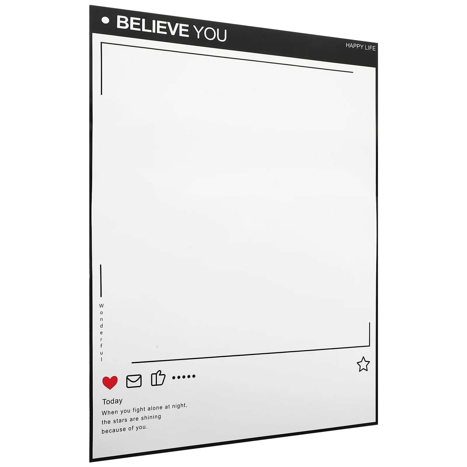 1 ورقة مذكرة مغناطيسية لوحة كتابة كبيرة الحجم لتخطيط الثلاجة السبورة البيضاء قائمة البقالة جدول تذكير #3