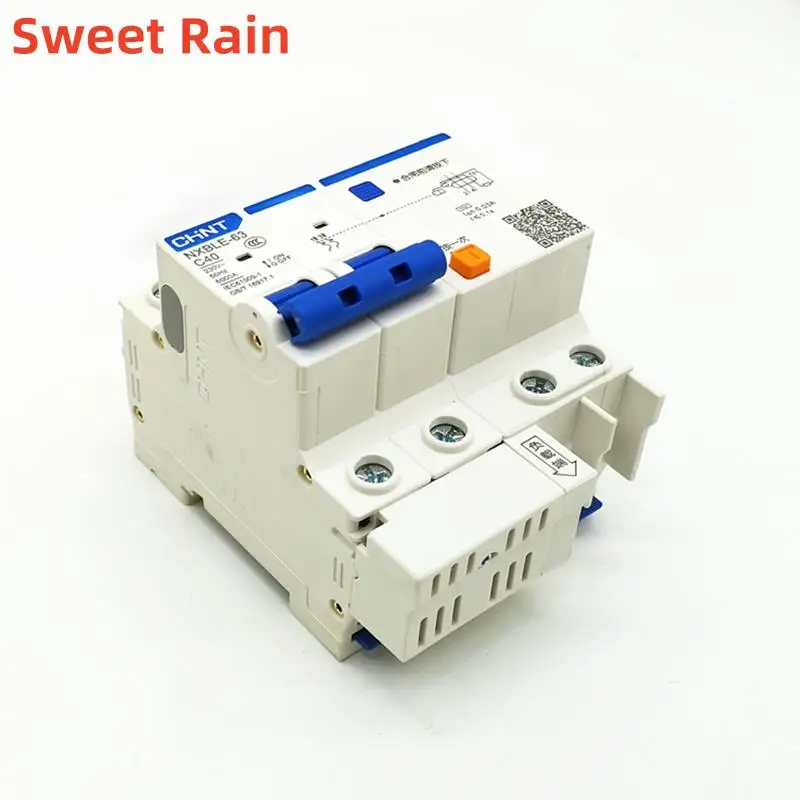 New CHINT RCBO NXBLE-63 2P 30mA 6KA 32A 40A 50A 63A Residual current Circuit breaker RCBO