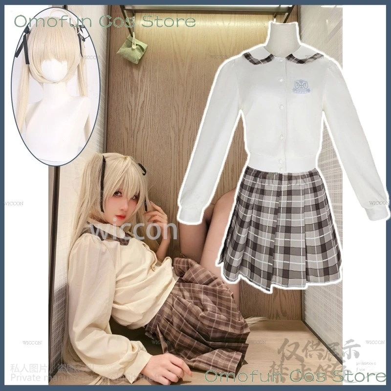 Anime Yosuga Geen Sora Cosplay Kasugano Sora Kostuum Pruik JK Schooluniform Jurk Lolita Vrouw Sexy Leuke Halloween Aangepaste Pak