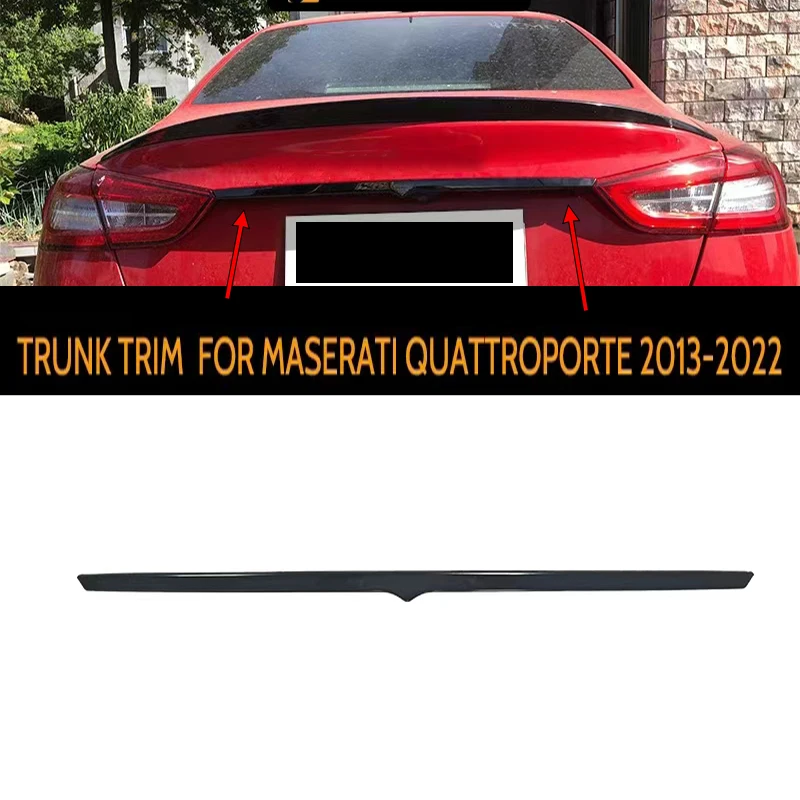 FIT For Maserati Quattroporte Levante Ghibli 2013-2023 steel Black Rear Door trunk Trim Molding Cover trim Chrome delete