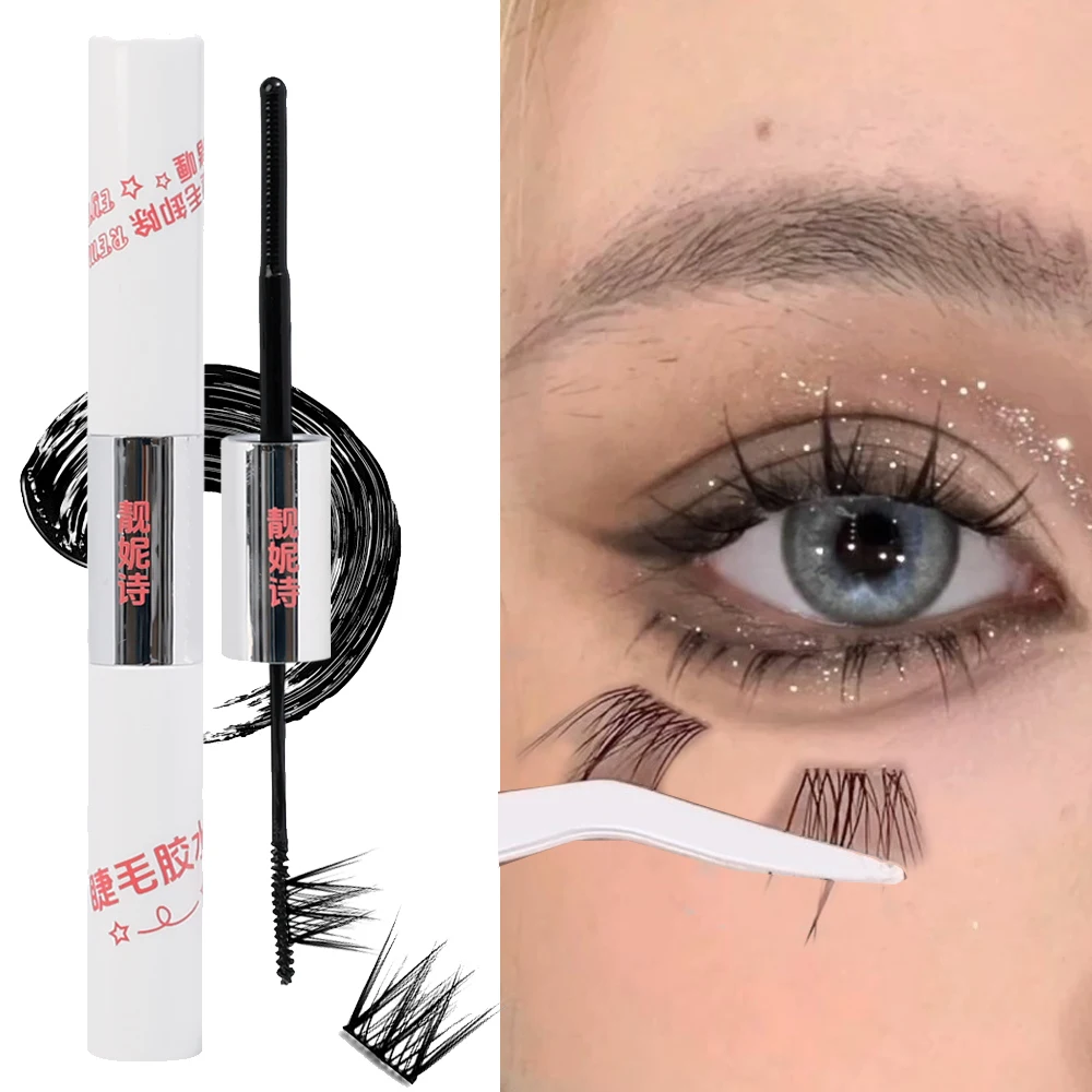 2-in-1 entfernen Wimpern kleber Dual-Ended-Kleber falsche Wimpern wasserdicht langlebige DIY Cluster Wimpern kleber nicht reizend